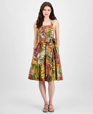 Anne Klein Women's Printed Chiffon Fit & Flare Dress