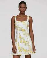 Avec Les Filles Women's Printed Sleeveless Mini Dress