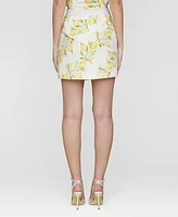 Avec Les Filles Women's Side-Slit Miniskirt
