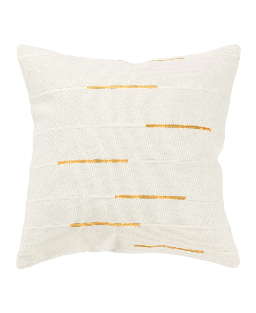 Rizzy Home Glam Striped Woven Decorative Pillow