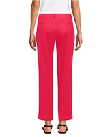 Lands' End Women's Mid Rise Classic Straight Leg Chino Ankle Pants