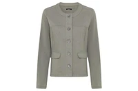 Olsen Women's Mixed Media Jersey Jacket
