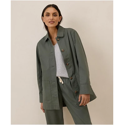 Pact Women's Organic Cotton Daily Twill Oversized Lightweight Jacket