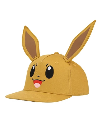 Pokemon Boys Pokemon Face Eevee Youth Brown Snapback Hat