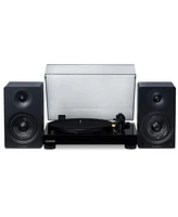 Fluance RT80 Classic High Fidelity Vinyl Turntable with Ai41 Powered 5" Stereo Bookshelf Speakers, Diamond Stylus, Belt Drive, Built-in Preamp, 90W Cl