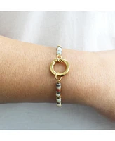 Finley Multi-Stone Beaded 18k Gold Plated Bracelet