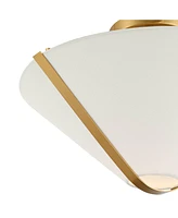 Possini Euro Oracle 16" Wide Warm Brass Ceiling Light - Possini Euro Design