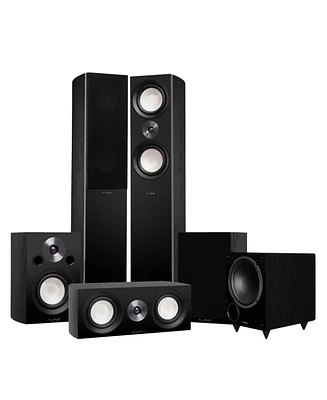 Fluance Reference Surround Sound Home Theater Channel Speaker System including 3-Way Floorstanding Towers, Center Channel
