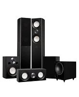 Fluance Reference Surround Sound Home Theater Channel Speaker System including 3-Way Floorstanding Towers, Center Channel