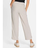 Olsen Women's Mona Fit Pull-On Linen Blend Pant