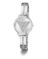 Guess Women's Analog Silver-Tone Stainless Steel Watch, 30mm