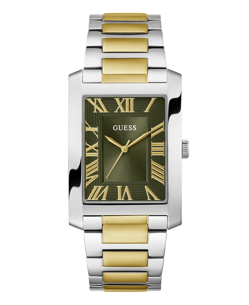 Guess Men's Analog Two-Tone Stainless-Steel Watch, 34mm