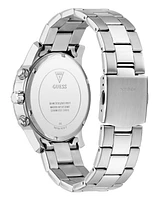 Guess Men's Chronograph Silver-Tone Stainless Steel Watch, 44mm