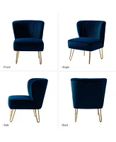 Wooden Upholstery Barto Side Chair with Tufted Back