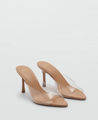 Mango Women's Vinyl Panel Heeled Shoes