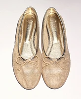 Mango Women's Mesh Bow Ballerina Shoes
