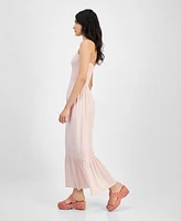 And Now This Women's Cotton Gingham Smocked Halter Maxi Dress, Exclusively at Macy's