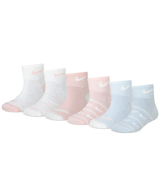 Nike Little Girls Ankle Socks, 6 Pack
