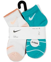 Nike Little Girls Ankle Socks, 6 Pack