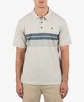 Hurley Men's Printed Stripe Slub Short Sleeve Polo Shirt