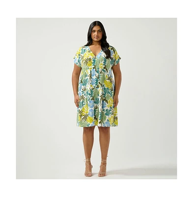 Estelle Plus Size Antibes Resort Mini Dress