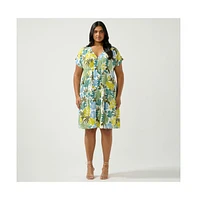 Estelle Plus Size Antibes Resort Mini Dress