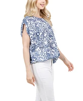 Fever Women's Scoop Neck Sleeveless Top