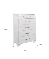 Modern 6-Drawer Chest for Bedroom Closet or Guest Room