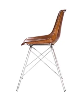 Faux Leather Side Chair for Dining Room or Home Office Seating