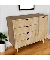 Solid Wood 4-Drawer Combo Dresser – Versatile Storage