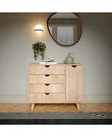 Solid Wood 4-Drawer Combo Dresser – Versatile Storage