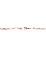 Sterling Silver with White Cubic Zirconia Flower Design Bracelet