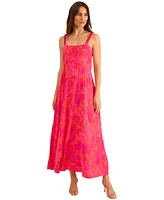 Vince Camuto Women's Printed Tiered Sleeveless Maxi Dress
