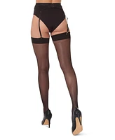 MeMoi Women's Crystal Sheer Toe Stockings Mm-620