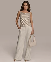 Donna Karan New York Women's Metallic Sequin Embellished Camisole, Regular & Petite