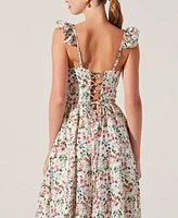 Astr the Label Women's Wedelia Floral Print Sleeveless Midi Dress