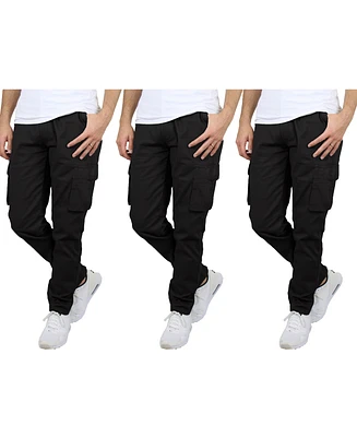 Blu Rock Men's 3-Pack Flex Stretch Cargo Pants