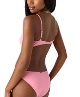 Oneill Juniors Ribbed Knot Front Bikini Top Hipster Bottoms