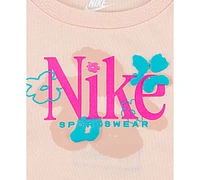 Nike Baby Girls Wild Flower T-Shirt & Dri-fit Scooter, 2 Piece Set