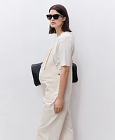 Mango Women's Maternity Denim Dungarees