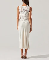 Astr the Label Women's Martina Crochet-Overlay Slip Dress