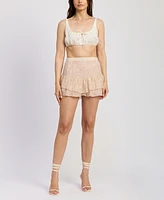 En Saison Women's Geraldine Ruffle-Trim Shorts