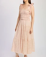 En Saison Women's Geraldine Smocked-Bodice Dress