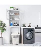 Gymax Bathroom Over The Toilet Space Saver Storage Cabinet Organizer Shelf