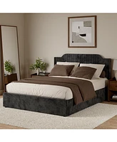 Stuart Hydraulic Lift Up Storage Upholstered Platform Bed