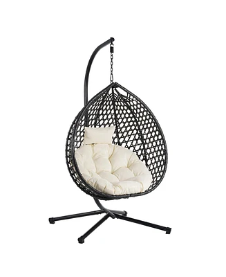 Mondawe Versatile Hanging Egg Chair for Indoor and Outdoor Use
