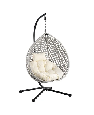 Mondawe Versatile Hanging Egg Chair for Indoor and Outdoor Use