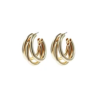 Serenity Triple Hoops Trio Huggie Hoop Earrings