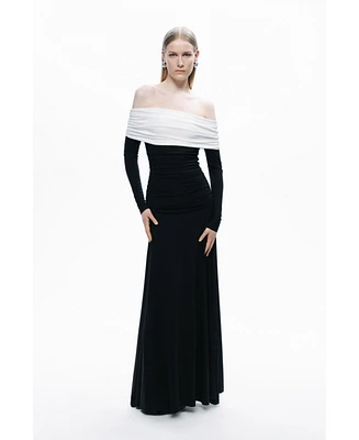Nocturne Women's Contrast Color Maxi Dress