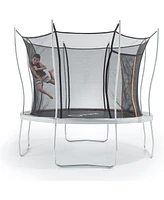 Vuly 12 Ft Ultra Outdoor Trampoline with No Gap Netting, External Springs, Self Closing Entry, No Nuts or Bolts, and Safety Padding